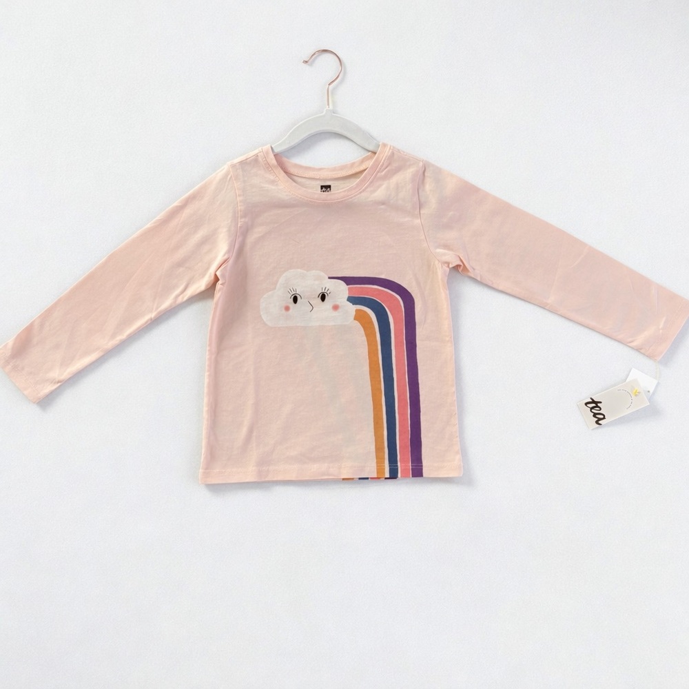 NWT Tea Collection Radiant Rainbow Graphic Long Sleeve Shirt